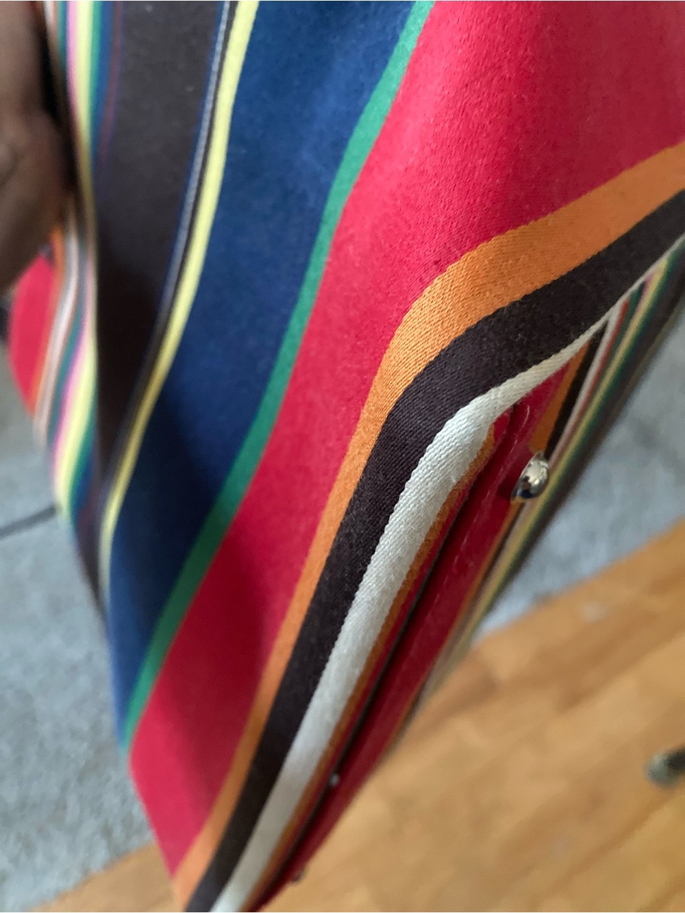 kate spade Red Navy Multicolor Striped Canvas Tote - Picture 7 of 7